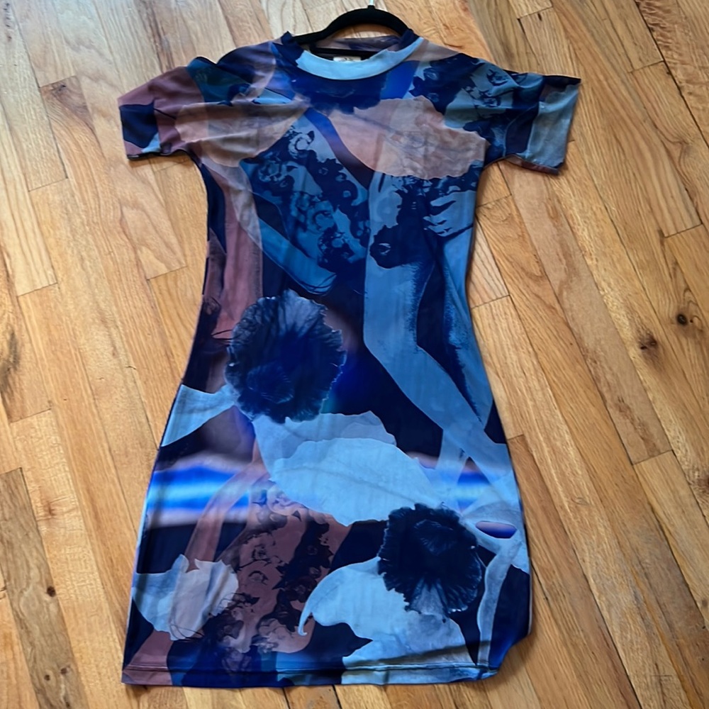 With Jean Mesh Dress